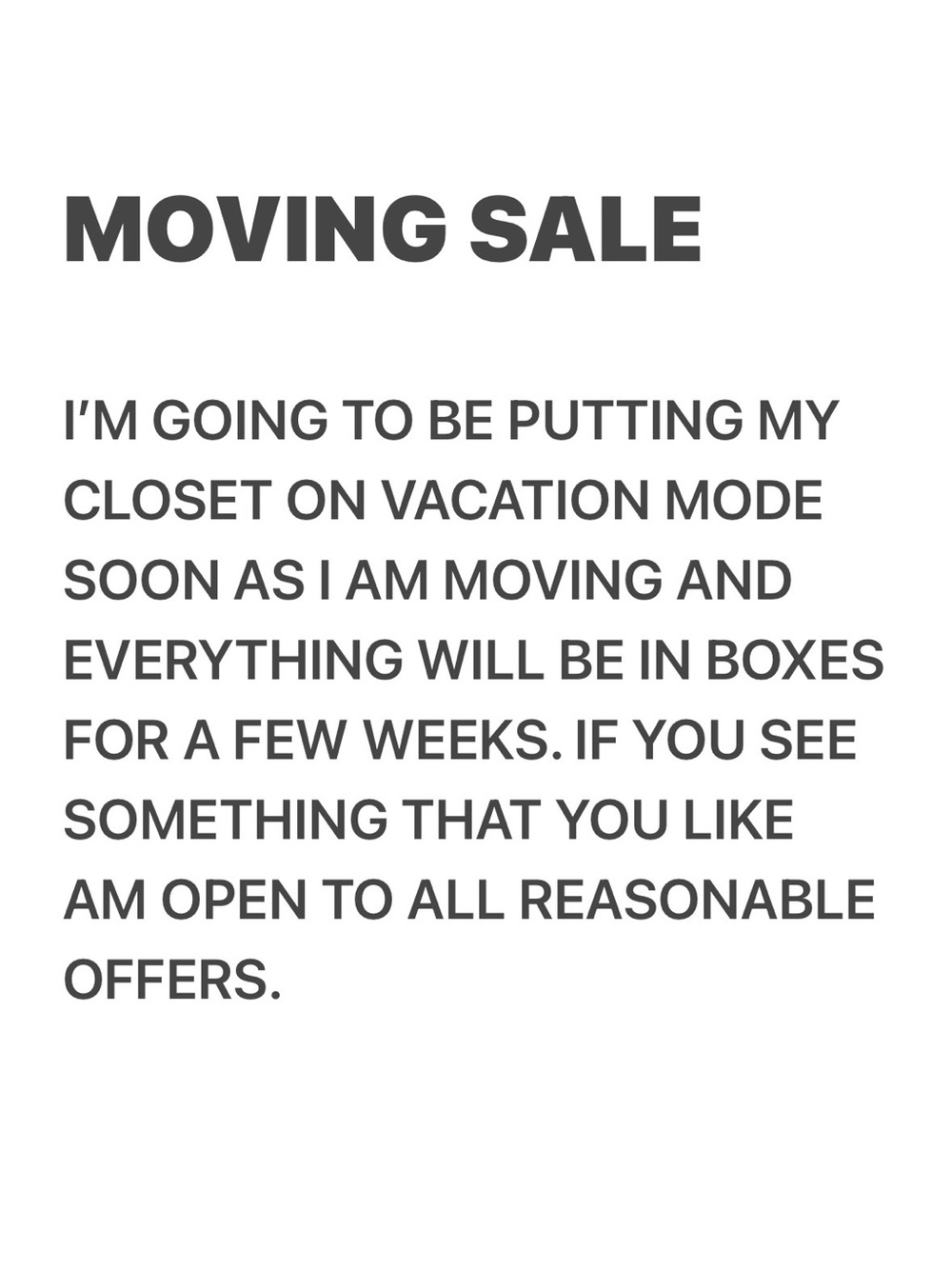 CLOSET CLEAN OUT
